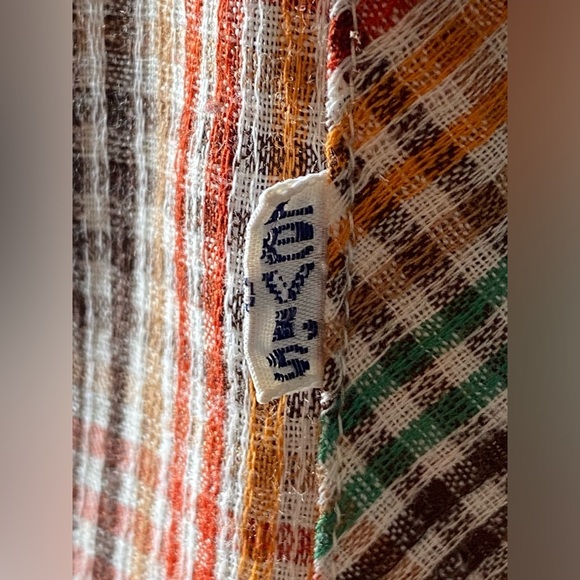 Levi’s vintage rainbow seersucker button down size XL - Picture 3 of 6